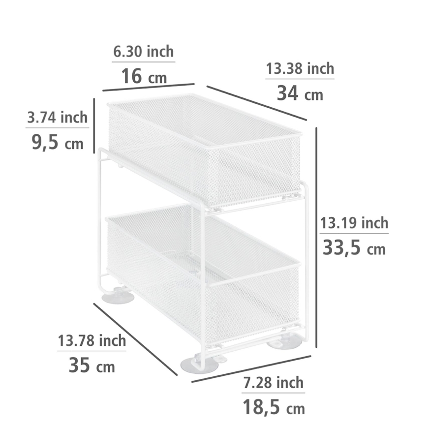 WENKO 69769800 - Hållare GIOMA 35x33,5 cm vit