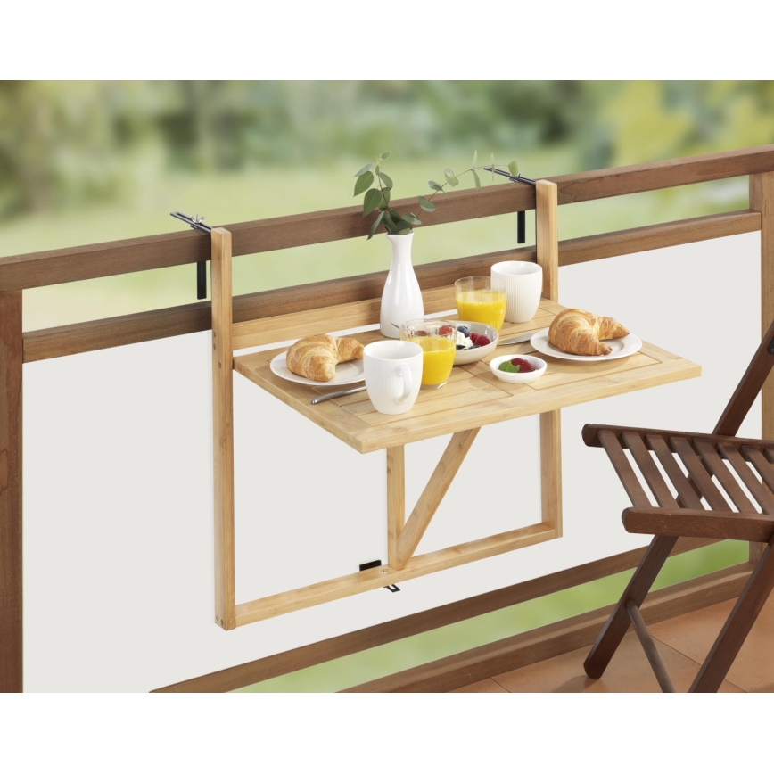 WENKO 69806800 - Bord WAIKIKI 64 x 65 cm vit/brun