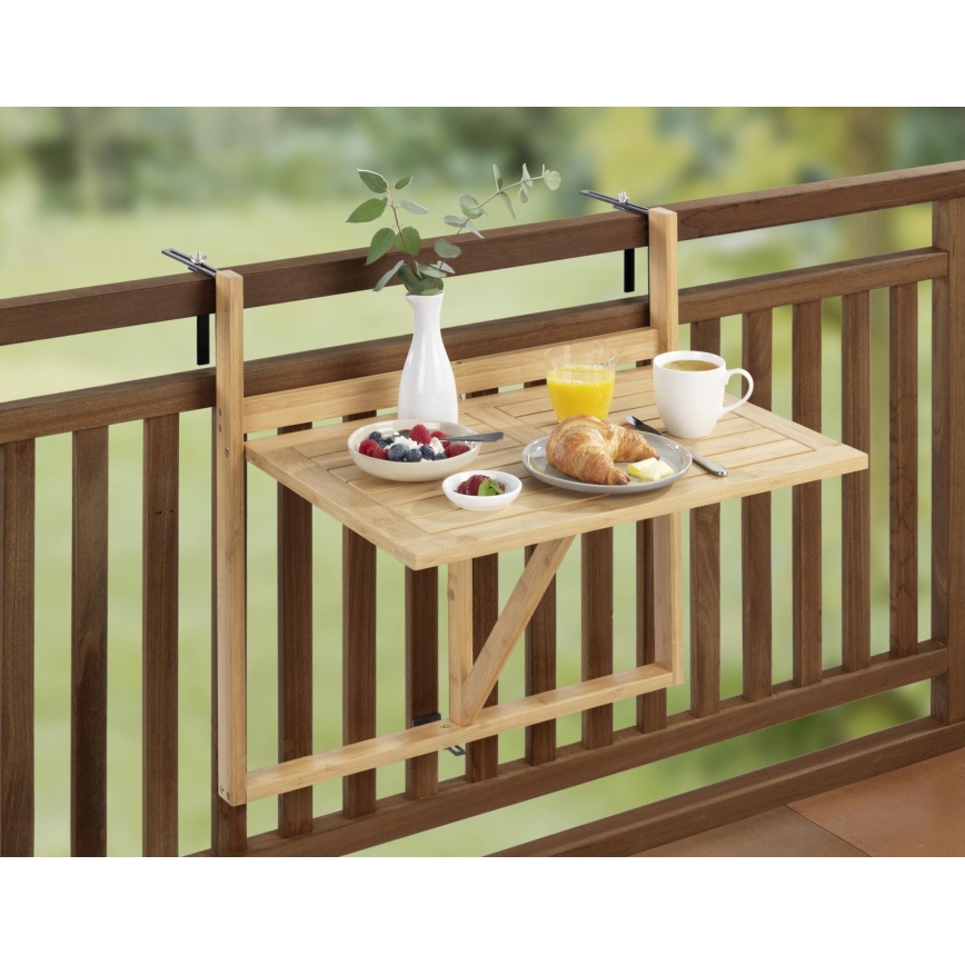 WENKO 69806800 - Bord WAIKIKI 64 x 65 cm vit/brun