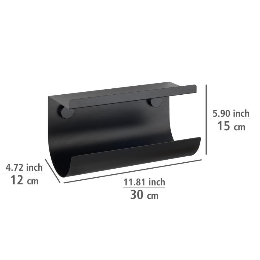 WENKO 71144800 - Rullhållare JET 30x15 cm svart