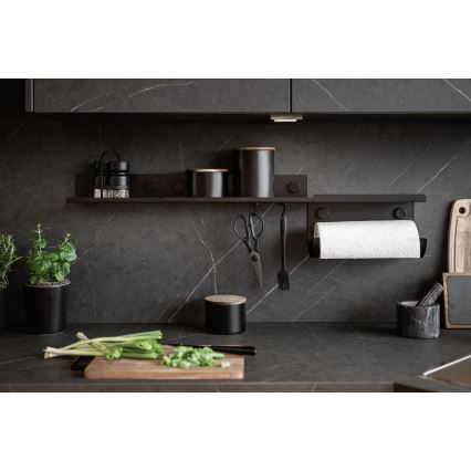WENKO 71144800 - Rullhållare JET 30x15 cm svart
