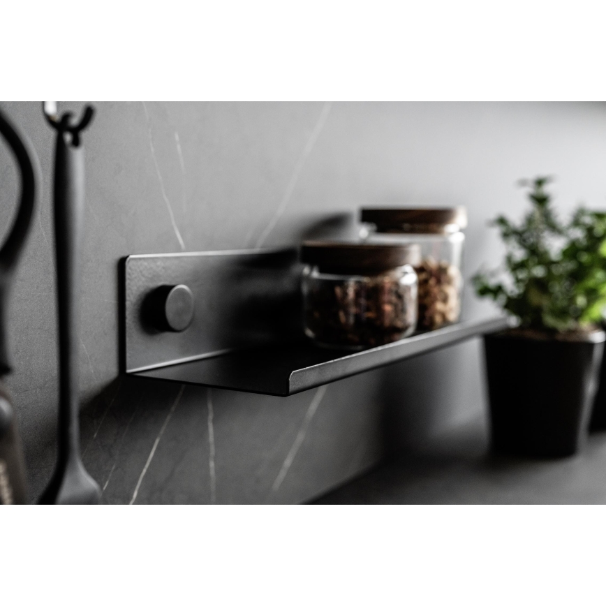 WENKO 71147800 - Hylla JET 25x7,5 cm svart