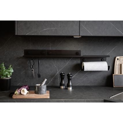 WENKO 71147800 - Hylla JET 25x7,5 cm svart