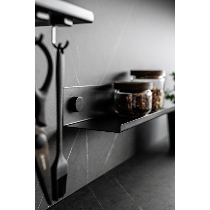 WENKO 71147800 - Hylla JET 25x7,5 cm svart