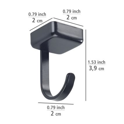 WENKO 71149800 - Krokar JET 2,2x3,9 cm svart/silver