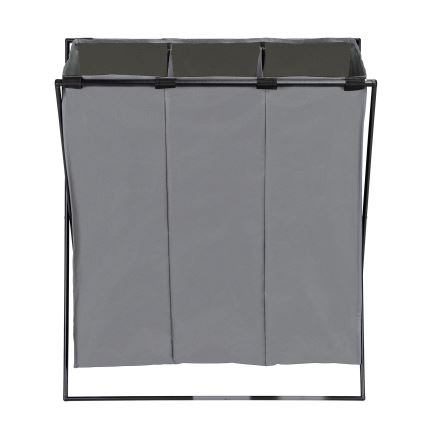 WENKO 71297800 - Tvättkorg TRIO 69x76 cm grå/svart