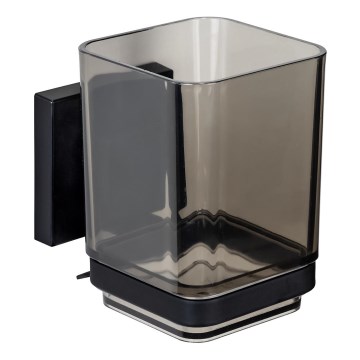 WENKO 71443800 - Tandborstmugg VACUUM-LOC QUADRO ED 7,5x10 cm svart
