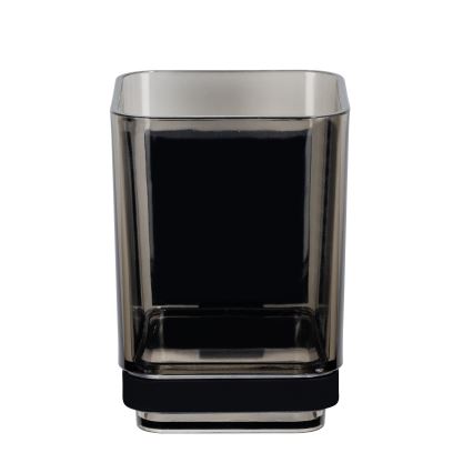 WENKO 71443800 - Tandborstmugg VACUUM-LOC QUADRO ED 7,5x10 cm svart