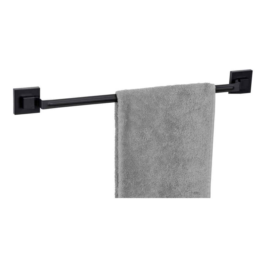 WENKO 71445800 - Handdukstång VACUUM-LOC QUADRO ED 60,5x6 cm svart
