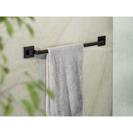 WENKO 71445800 - Handdukstång VACUUM-LOC QUADRO ED 60,5x6 cm svart