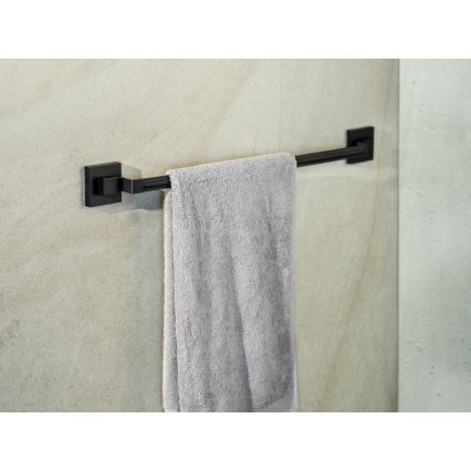 WENKO 71445800 - Handdukstång VACUUM-LOC QUADRO ED 60,5x6 cm svart