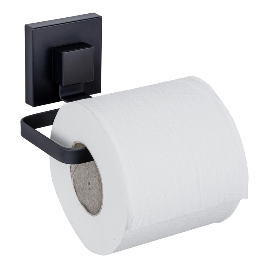 WENKO 71447800 - Toalettpappershållare VACUUM-LOC QUADRO ED 14x11 cm, svart