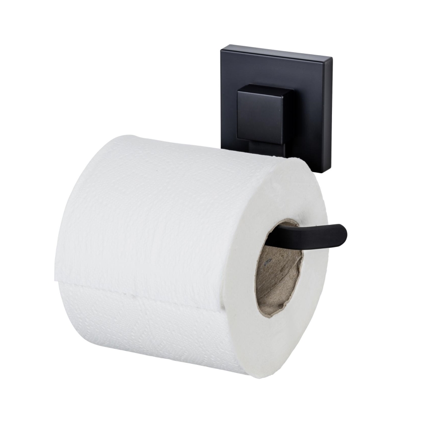 WENKO 71447800 - Toalettpappershållare VACUUM-LOC QUADRO ED 14x11 cm, svart