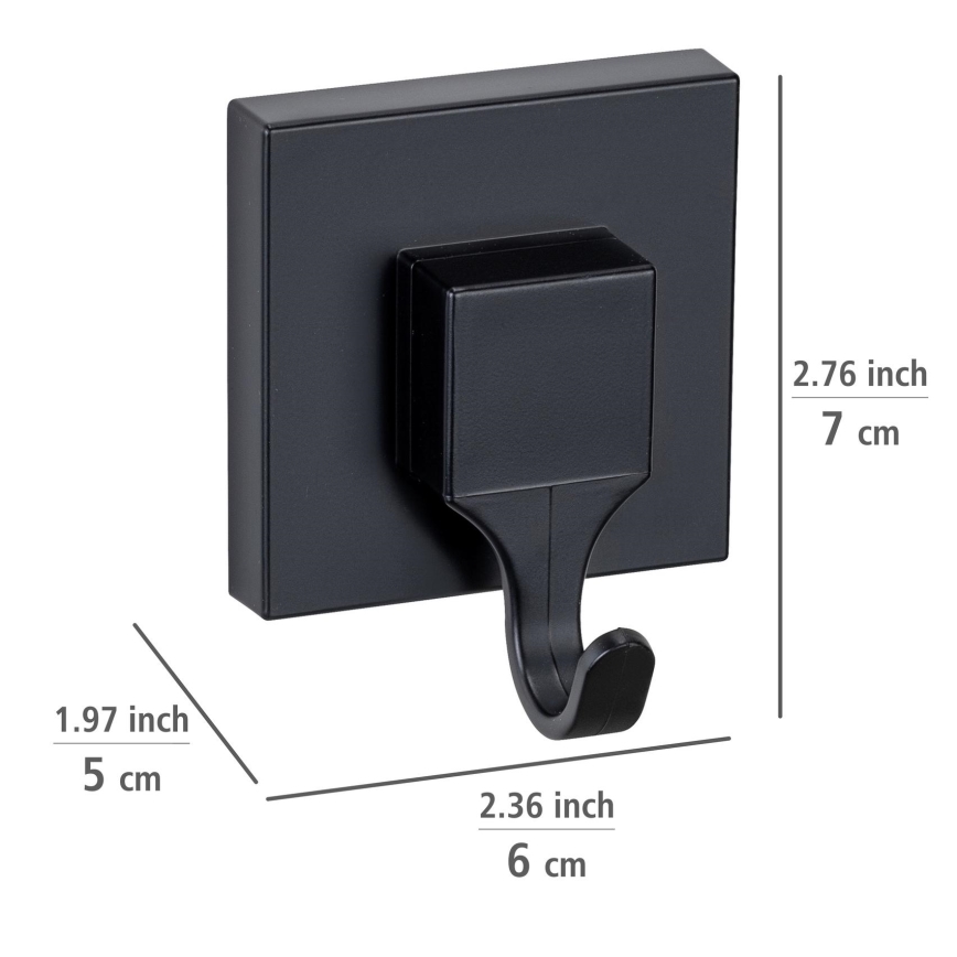 WENKO 71448800 - Krok VACUUM-LOC QUADRO ED 6x7 cm svart