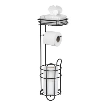 WENKO 71451800 - Toalettpappershållare 16x59 cm svart
