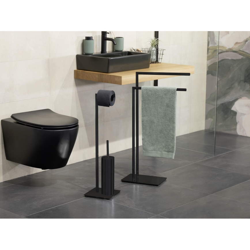 WENKO 71555800 - Handdukställ RECCO 48x80,5 cm svart