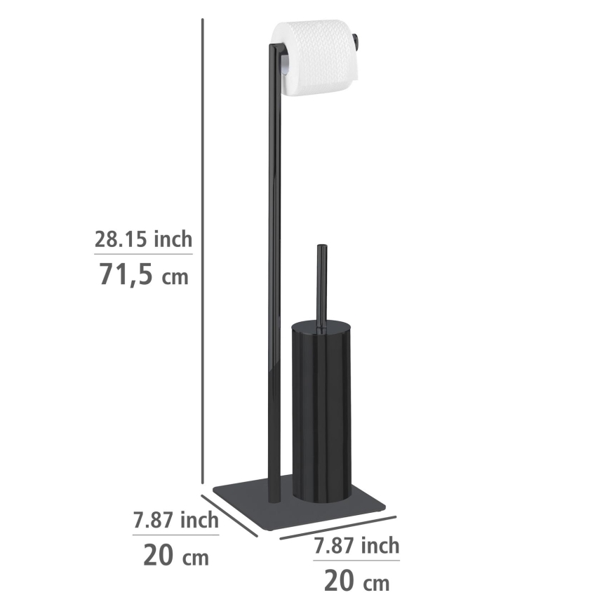 WENKO 71556800 - WC-set RECCO 20x71,5 cm svart