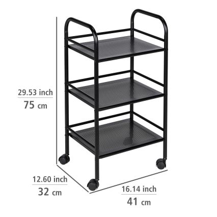 WENKO 71560800 - Rullvagn 41x75 cm, svart