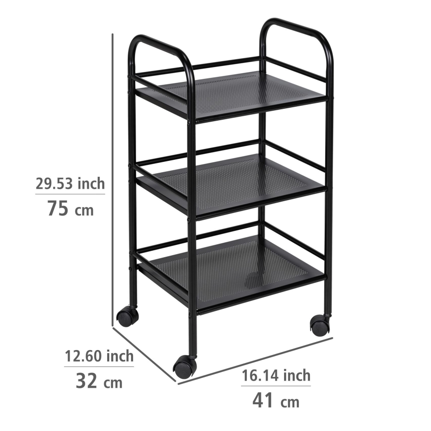 WENKO 71560800 - Rullvagn 41x75 cm, svart