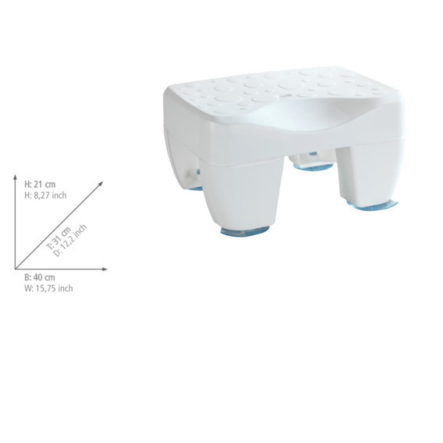 WENKO 73361100 - Badpall för badkar SECURA 40x31 cm vit/transparent