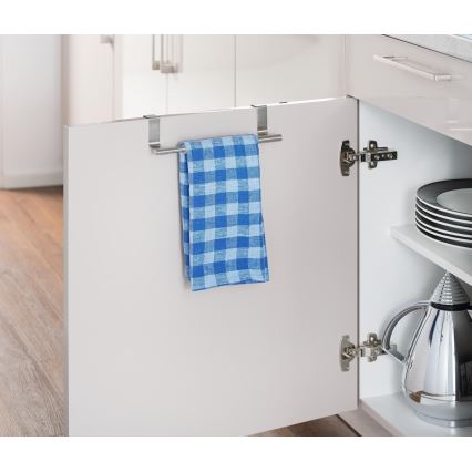 WENKO 79173100 - Handdukshållare TELESCOPE 7x6 cm rostfritt stål/silver/svart