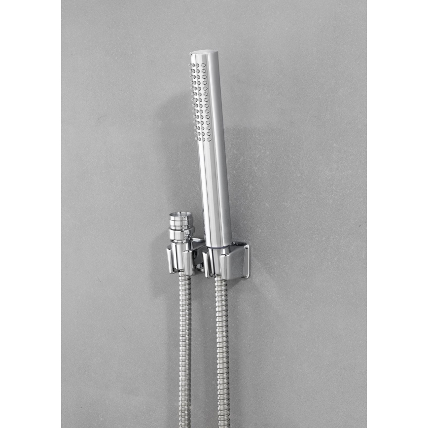 WENKO 81340100 - Dusch DUO 170 x 2,7 cm polerad krom/silver/grå