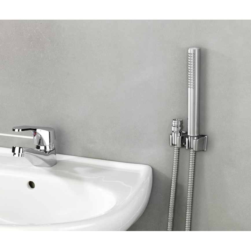 WENKO 81340100 - Dusch DUO 170 x 2,7 cm polerad krom/silver/grå