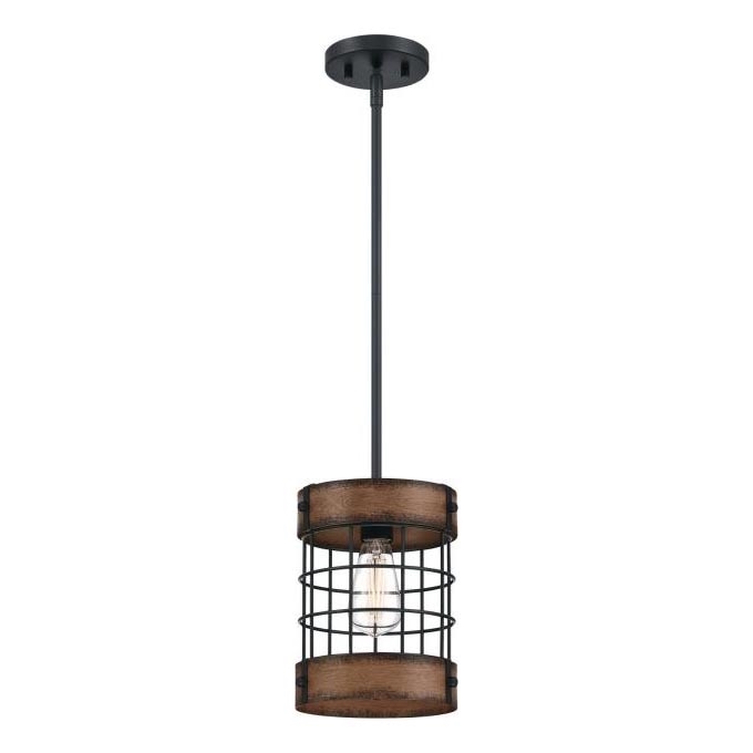 Westinghouse 61179 - Ljuskrona med textilsladd LANGSTON 1xE27/60W/230V barnwood