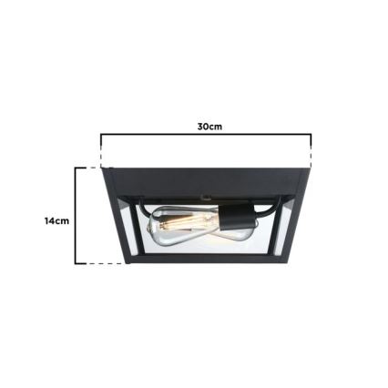 Westinghouse 61219 - Taklampa för utomhusbruk PETERSON 2xE27/40W/230V IP44
