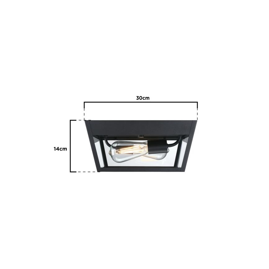 Westinghouse 61219 - Taklampa för utomhusbruk PETERSON 2xE27/40W/230V IP44