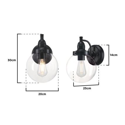 Westinghouse 61239 - Vägglampa för utomhusbruk EDDYSTONE 1xE27/60W/230V IP44
