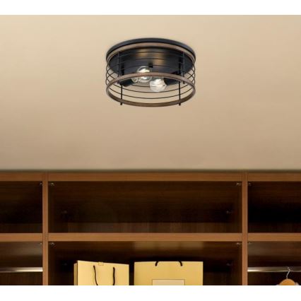 Westinghouse 61250 - Taklampa ACKTON 2xE27/60W/230V barnwood