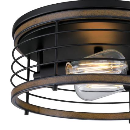 Westinghouse 61250 - Taklampa ACKTON 2xE27/60W/230V barnwood