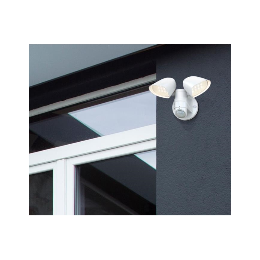 Westinghouse 63642 - LED Utomhusstrålkastare med en sensor 2xLED/8,75W/230V IP44