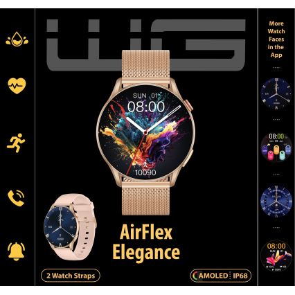 Winner Group - AirFlex 2 Eleganta smartklocka 280 mAh IP68 guld