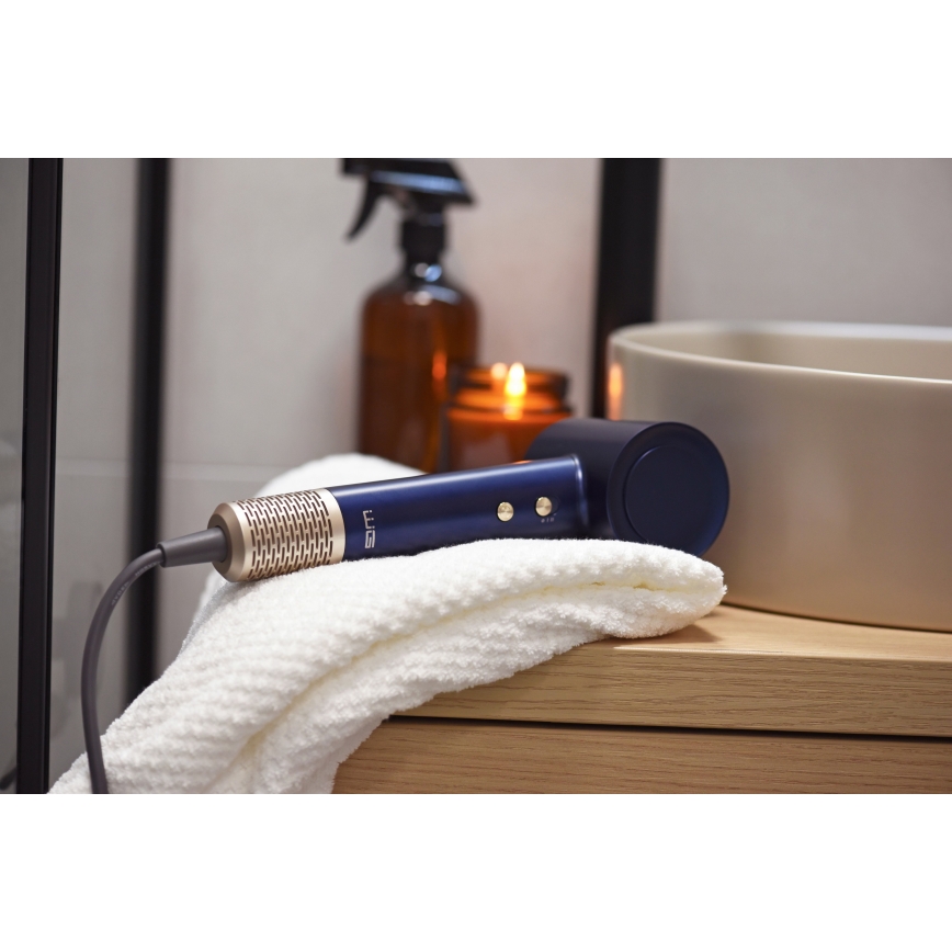 Winner Group - Hårfön med ionisator Elegance Air 1600W/230V blå SCHUKO