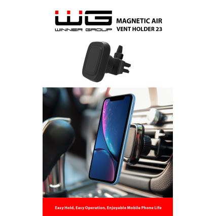 Winner Group - Magnetisk mobilhållare för bil svart