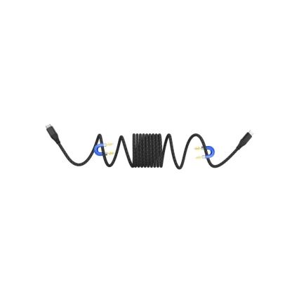 Winner Group - Magnetisk USB-kabel USB-C / USB-C 60W 1m svart