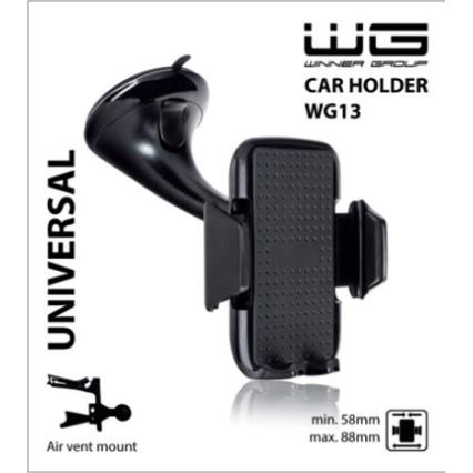 Winner Group - Mobilhållare med sugpropp för vindruta, svart