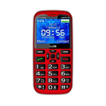 Winner Group - Mobiltelefon för äldre människor 1600 mAh röd
