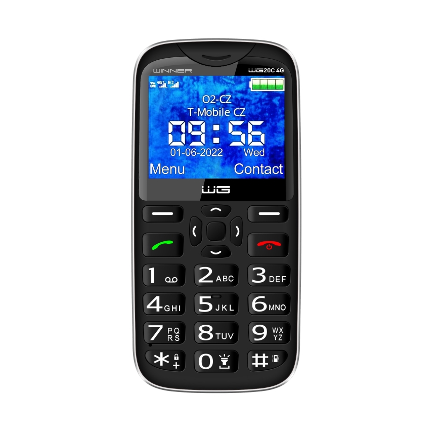 Winner Group - Mobiltelefon för äldre människor 1600 mAh svart