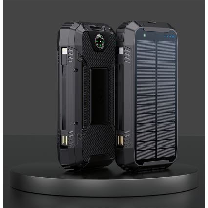 Winner Group - Power bank med trådlös laddning och solcellpanel 20000 mAh 20W PD