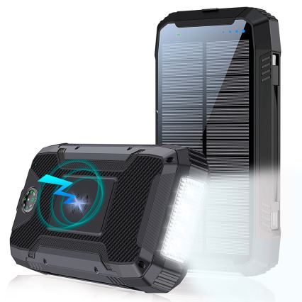 Winner Group - Power bank med trådlös laddning och solcellpanel 20000 mAh 20W PD