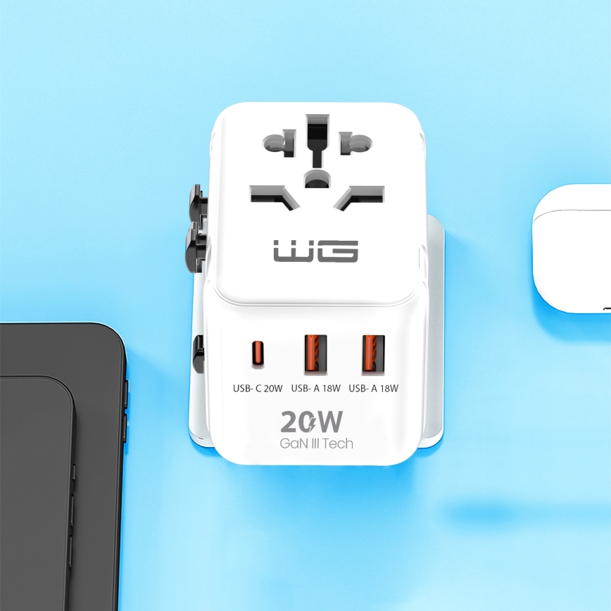 Winner Group - Resa snabbladdning adapter Power Delivery 20W vit