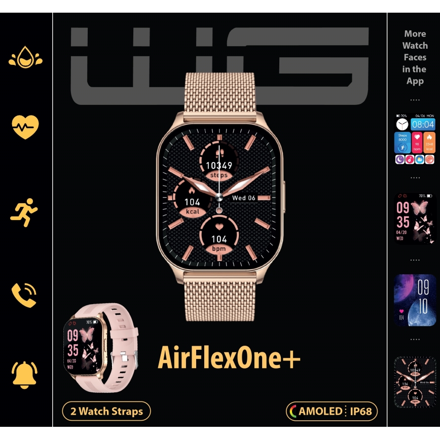 Winner Group - Smart klocka AirFlexOne+ 300 mAh IP68 guld