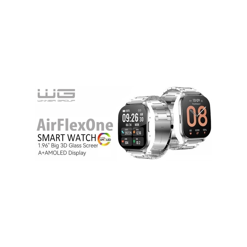 Winner Group - Smartklocka AirFlexOne 300 mAh IP68 i silver