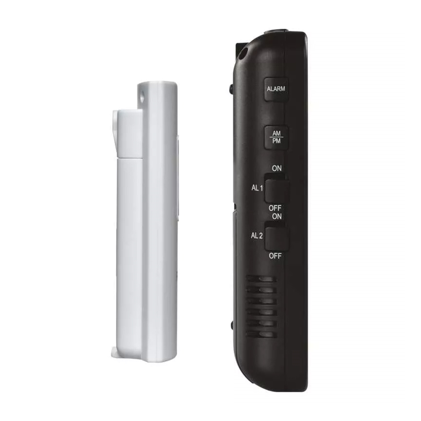 Wireless weather station with an alarm clock 3xAA svart