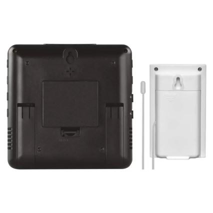 Wireless weather station with an alarm clock 3xAA svart