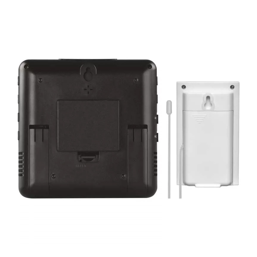 Wireless weather station with an alarm clock 3xAA svart