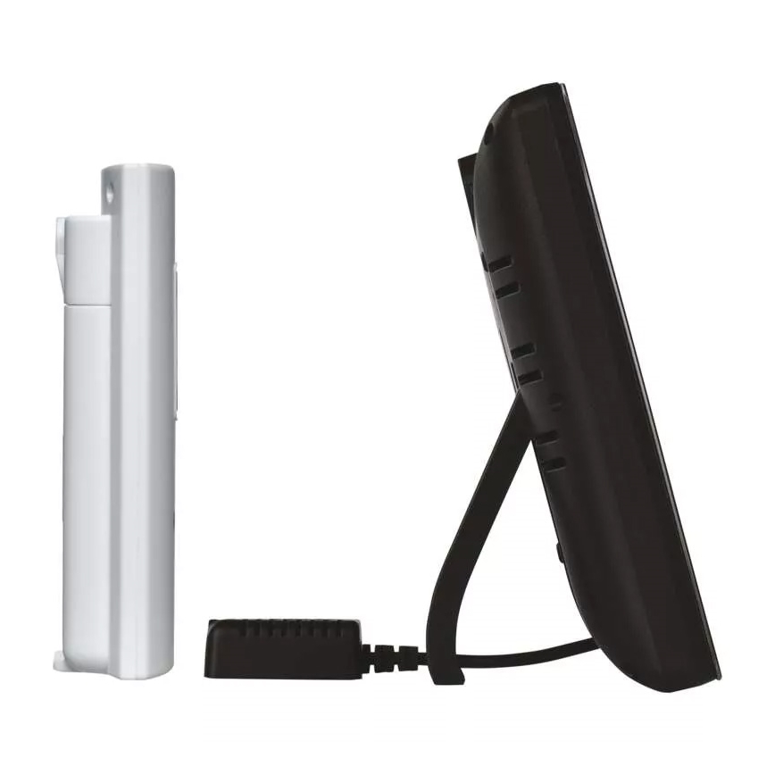 Wireless weather station with an alarm clock 3xAAA svart